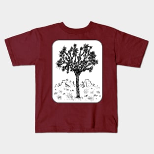 Joshua Tree (Border) Kids T-Shirt